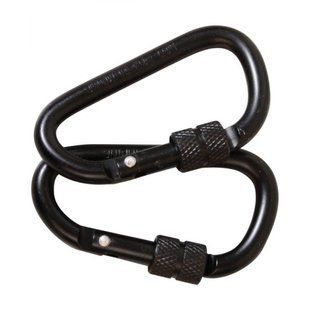 Карабин Kombat UK Carabiner Locking 6 black 26932 фото