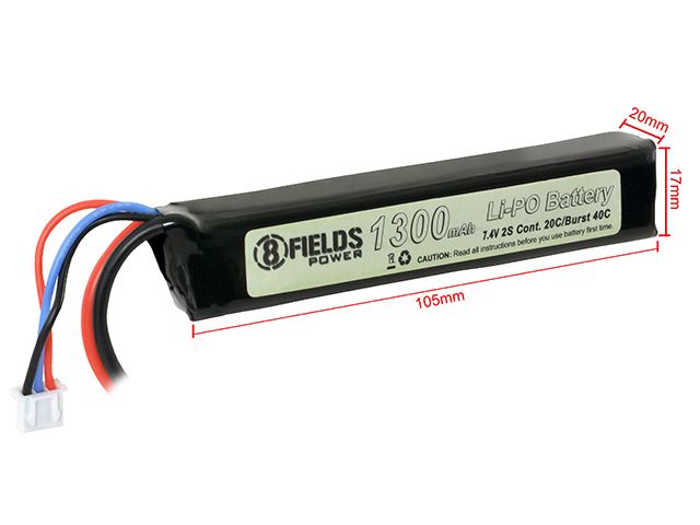 Акумулятор 8Fields LiPo 7.4V 1300mAh 7,4V 20/40C 29469 фото