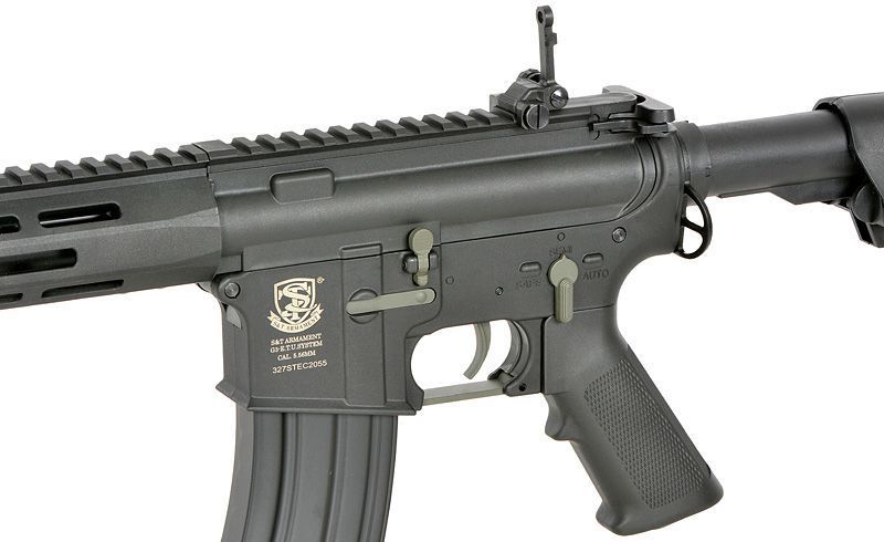 Страйкбольна штурмова гвинтівка S&T M4 Carbine 11.5" Airsoft Assault Rifle Sports Line ETU Black 33293 фото
