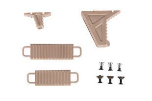 Руків'я перенесення вогню JJ Airsoft JA-1392 front grip of the Hand Stop type for Keymod/M-LOK Tan 33868 фото