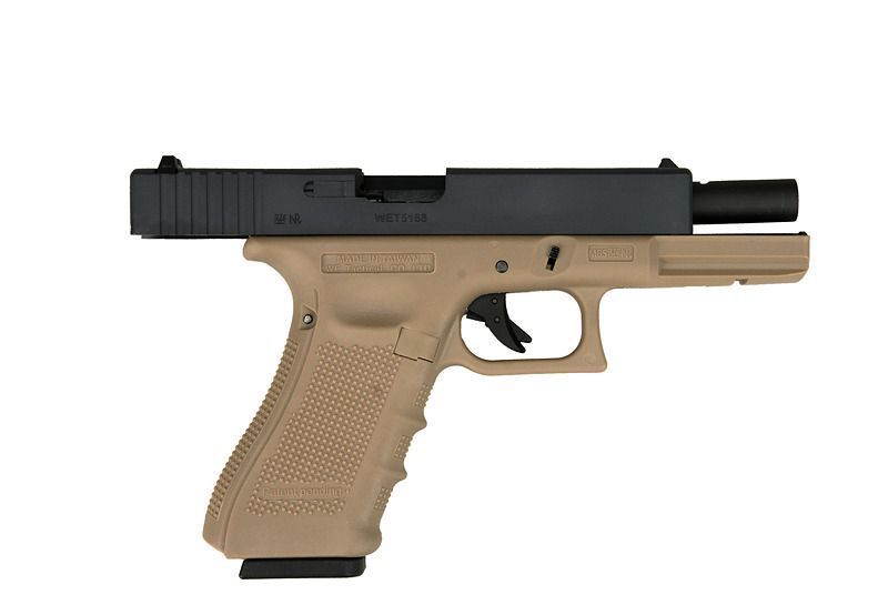 Страйкбольний пістолет WE Glock 18C Gen4. Metal Tan GBB 305 фото