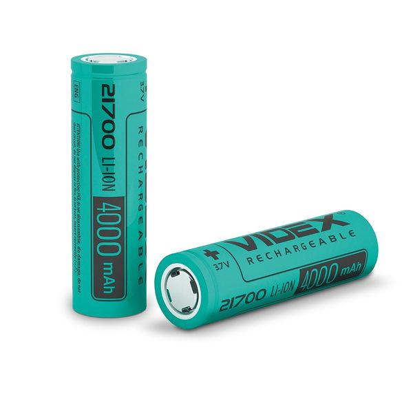 Акумулятор Videx Li-ion 21700 4000mAh без захисту 26659 фото