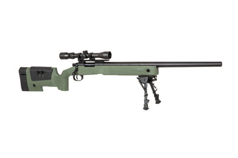 Страйкбольна снайперська гвинтівка Specna Arms M62 SA-S02 Core With Scope and Bipod Olive 14745 фото