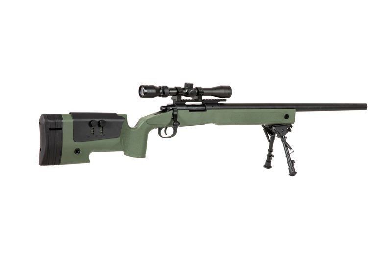 Страйкбольна снайперська гвинтівка Specna Arms M62 SA-S02 Core With Scope and Bipod Olive 14745 фото