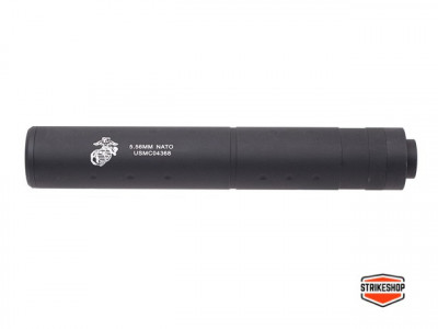 Купити Страйкбольний глушник ACM 196mm USMC Logo black в магазині Strikeshop