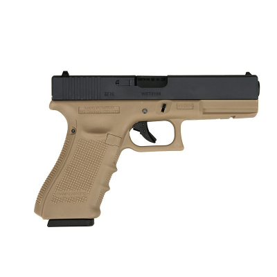 Купити Страйкбольний пістолет WE Glock 17 Gen4. WE-057 Metal GBB Half Tan в магазині Strikeshop