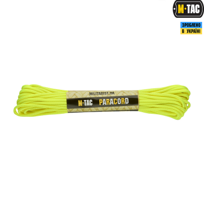 Купити Паракорд M-Tac 550 Type III  Neon Yellow 15m в магазині Strikeshop
