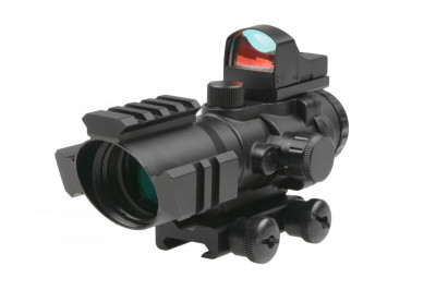 Купити Приціл Theta Optics Rhino 4X32 Scope with Micro Red Dot Sight в магазині Strikeshop