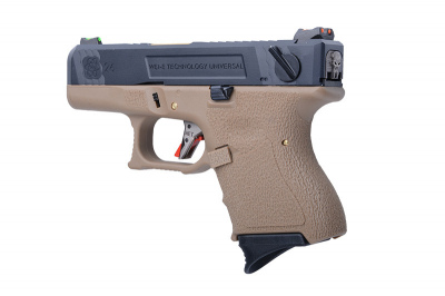 Купити Страйкбольний пістолет WE Glock 26C Force GBB tan в магазині Strikeshop