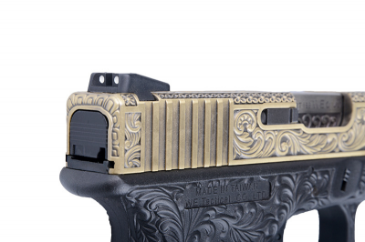 Купити Страйкбольний пістолет WE Glock 23 Gen.3 Custom Bronze GBB в магазині Strikeshop