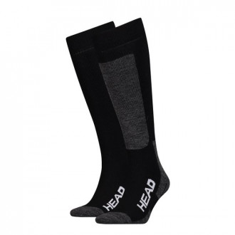 Купити Набір шкарпеток гірськолижних Head Unisex Ski Kneehigh 2-pack Black Size 39-42 в магазині Strikeshop