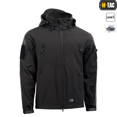 Куртка Soft-Shell M-Tac з Підстьожкою Black Size S