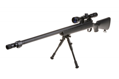 Купити Страйкбольна снайперська гвинтівка WELL MB07D з сошками і оптичним прицілом в магазині Strikeshop