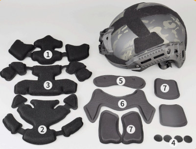 Шолом страйкбольний Wosport MTek Flux Helmet Black