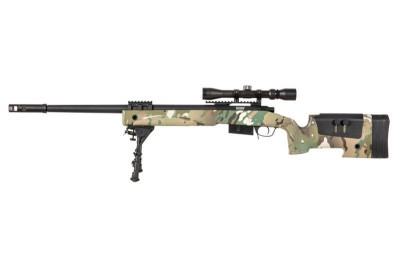 Купити Страйкбольна снайперська гвинтівка Specna Arms SA-S03 Core with Scope and Bipod Multicam в магазині Strikeshop