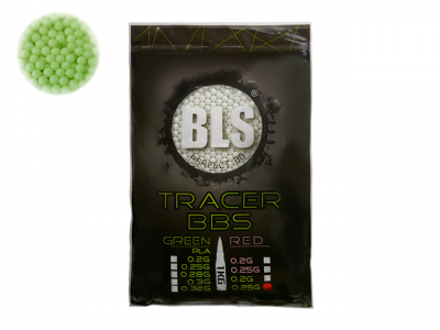 Купити Страйкбольні кулі BLS 0.25g Tracer Green 1kg в магазині Strikeshop
