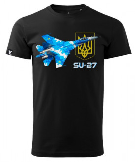 Купити Футболка чоловіча Voyovnik SU-27 Black Size XL в магазині Strikeshop