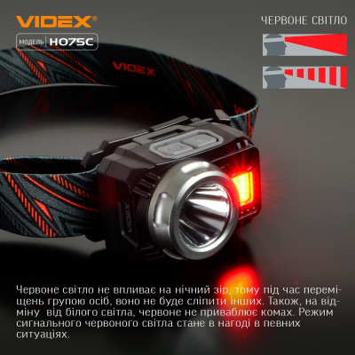 Купити Налобний світлодіодний ліхтарик Videx VLF-H075C в магазині Strikeshop