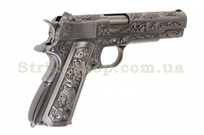 Купити Страйкбольний пістолет Colt 1911 Etched Version WE Green Gas в магазині Strikeshop