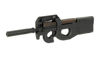 Купити Страйкбольний пістолет-кулемет P90 з Глушником Cyma CM.060B в магазині Strikeshop