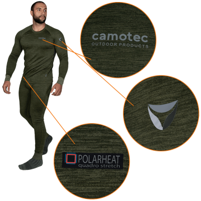 Термобілизна Camo-Tec Polarheat Quadro Stretch Pro 2.0 Melange Olive Size L