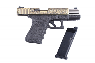 Купити Страйкбольний пістолет WE Glock 23 Gen.3 Custom Bronze GBB в магазині Strikeshop