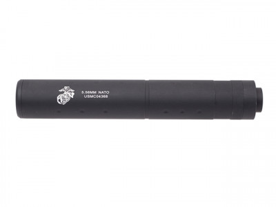Купити Страйкбольний глушник Big Dragon 196mm dummy silencer - USMC Logo в магазині Strikeshop