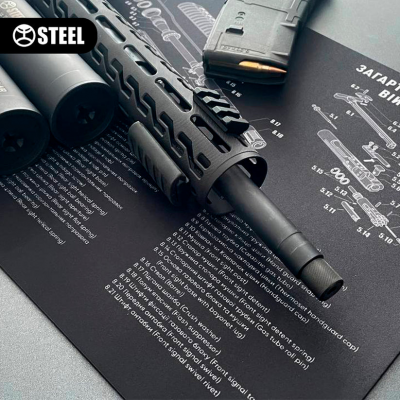 Купити Килимок для чищення зброї з вибух-схемою гвинтівки AR-15 в магазині Strikeshop