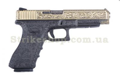 Купити Страйкбольний пістолет Glock 34 GEN.3 WE Metal Bronze Green Gas в магазині Strikeshop