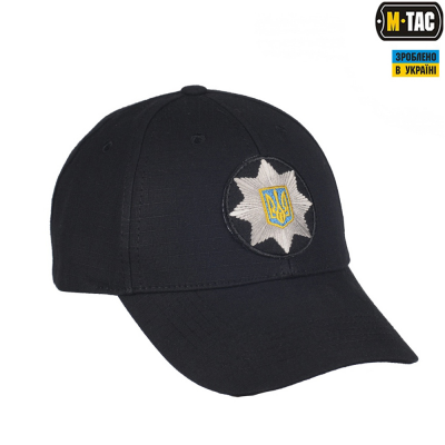 Бейсболка M-TAC POLICE Ріп-стоп Black Size S/M
