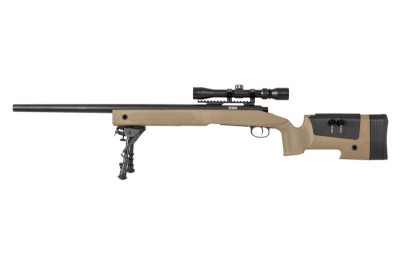 Купити Страйкбольна снайперська гвинтівка Specna Arms M62 SA-S02 Core With Scope and Bipod Tan в магазині Strikeshop