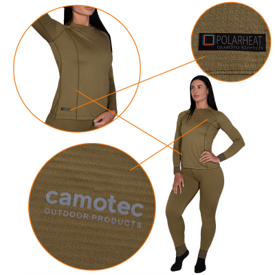 Термобілизна жіноча Camo-Tec Pani Polarheat QS Tan Size S