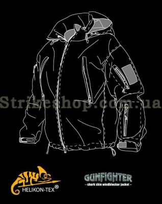 Куртка Softshell GUNFIGHTER Helikon-Tex Shadow Grey Size XL