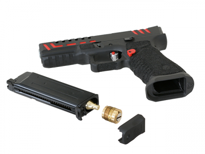 Купити Страйкбольний пістолет APS Scorpion Green Gas/CO2 Version Black в магазині Strikeshop
