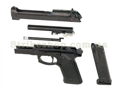 Купити Страйкбольний пістолет Beretta M92F/M9 KJW Ris Plastic Green Gas в магазині Strikeshop