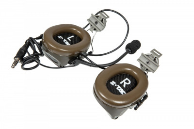 Навушники активні з комунікатором Z-Tactical Z152 CII Headset with Adapter for Helmets Olive