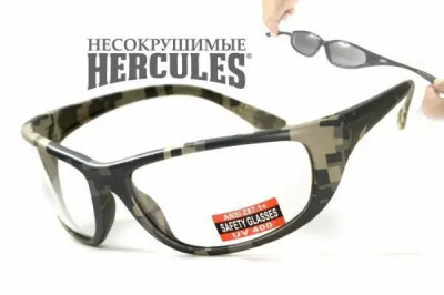 Купити Окуляри балістичні Global Vision Hercules-6 Digital Camo Clear в магазині Strikeshop