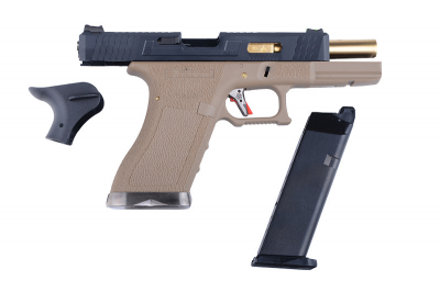 Купити Страйкбольний пістолет WE Glock 17 Force Tan GBB в магазині Strikeshop