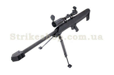 Купити Страйкбольна снайперська гвинтівка Barrett M99  Snow Wolf Black в магазині Strikeshop